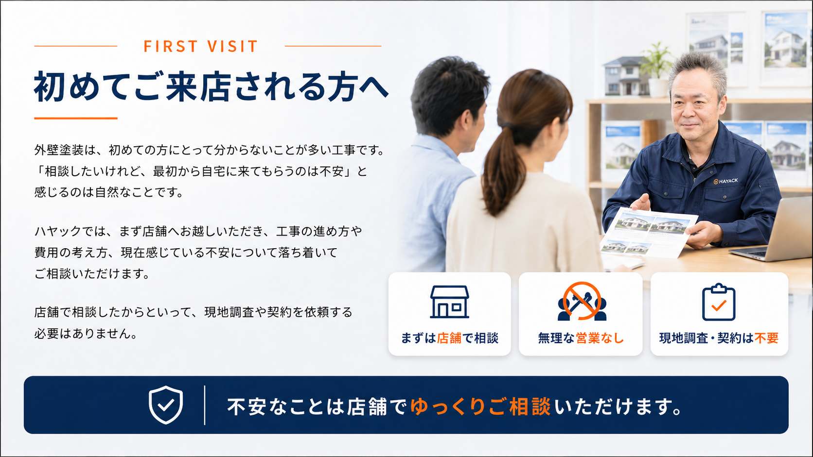 初めてご来店される方へのご案内