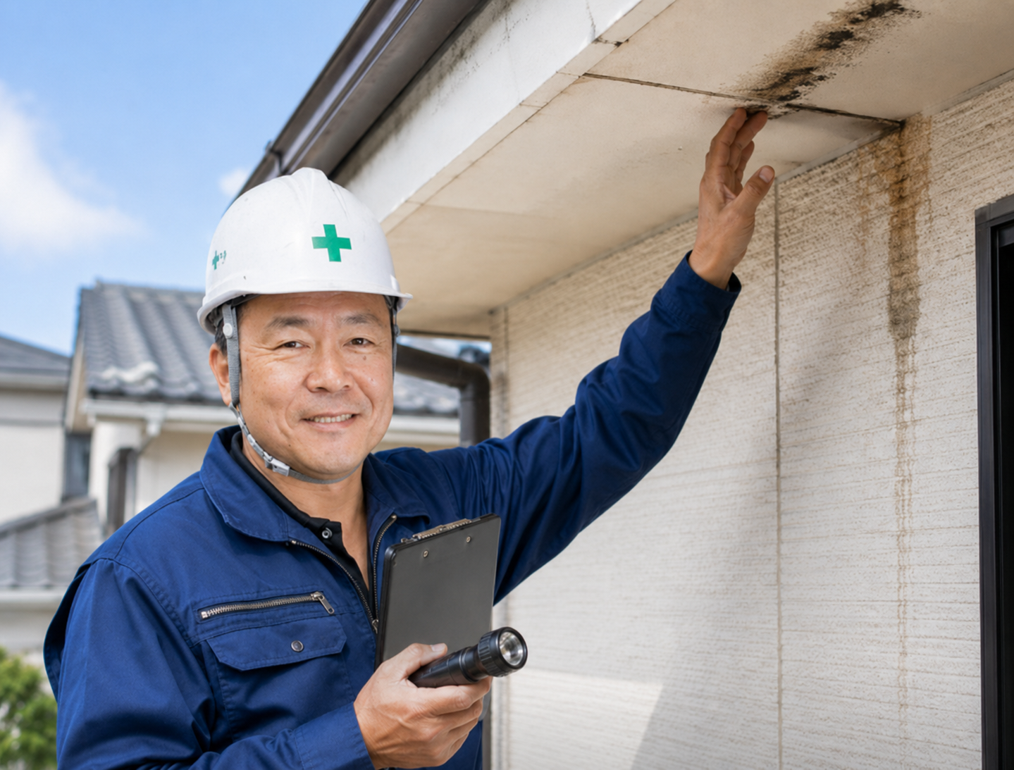 雨漏り箇所を確認するハヤックの診断